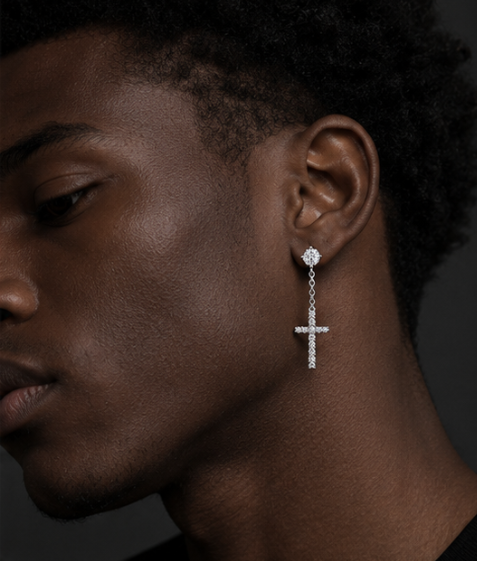 FLEXRAW CROSS DROP Earrings