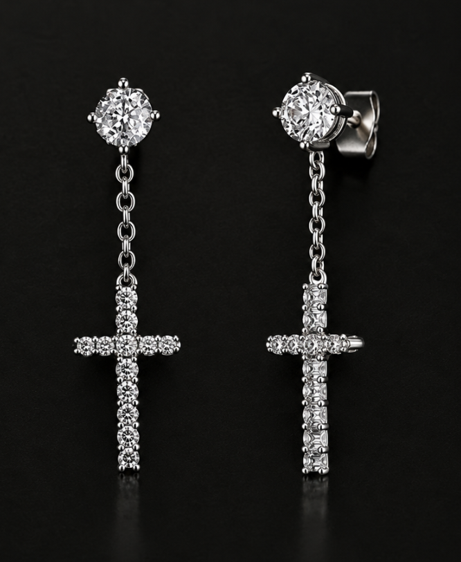 FLEXRAW CROSS DROP Earrings