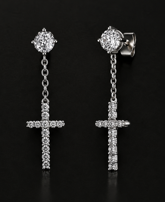 FLEXRAW CROSS DROP Earrings