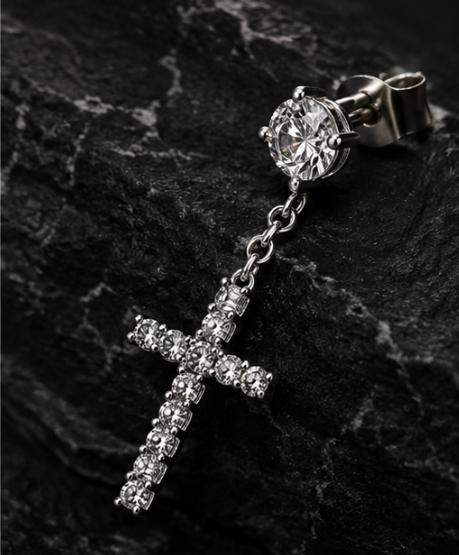 FLEXRAW CROSS DROP Earrings